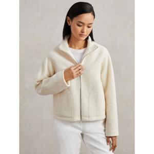 REISS Darrion Wool Felted Funnel-Neck Jacket